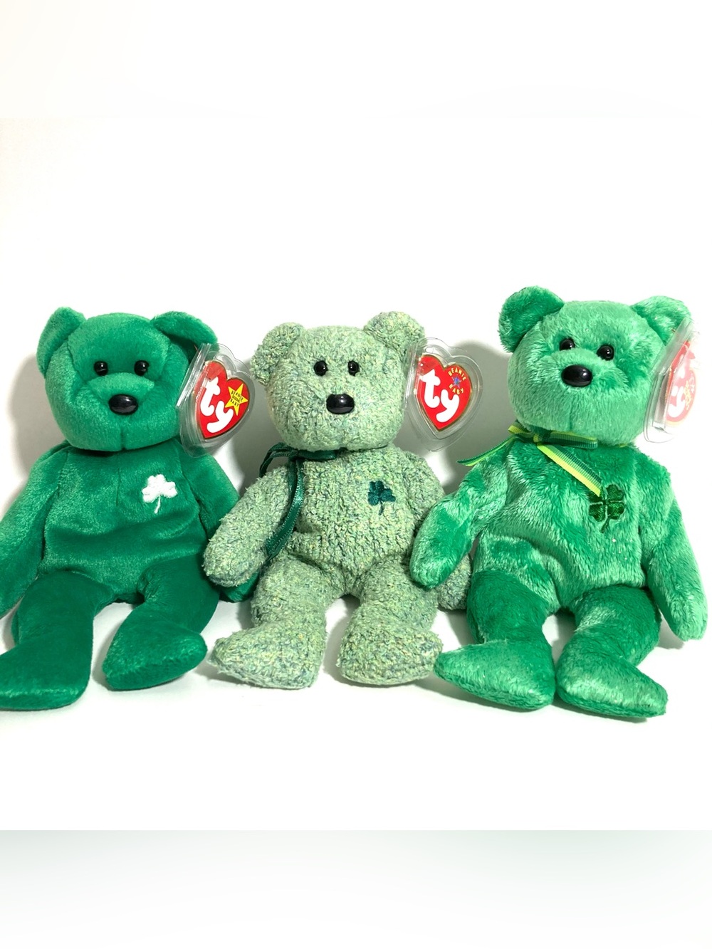 Retired Ty Beanie Baby St. Patrick’s Day bundle Erin, Shamrock, Dublin